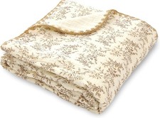 Double Layered 100 Cotton Muslin Baby Blanket Ultra-Soft 40x40 Inch Swaddling N