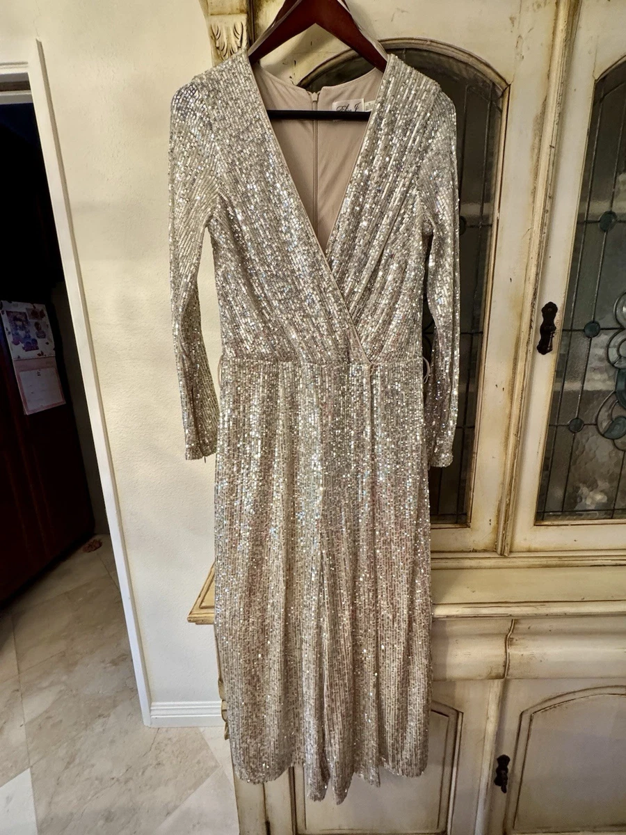 silver bridesmaid dresses ebay Birdy Grey Gwennie Bridesmaid Dress Silver Size Small