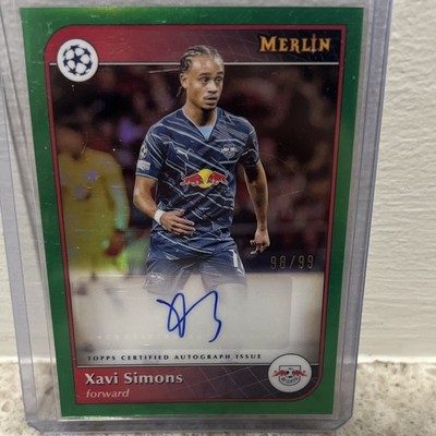 2024-25 Topps Merlin UCC Soccer Xavi Simons Auto RB Leipzig AU-XS #98/99