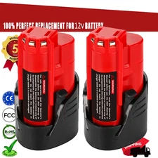 2 Pack For Milwaukee M12B2 M12 12V Li-Ion 3.5Ah Battery 48-11-2402 48-11-2420 US