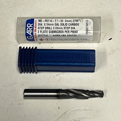 GARR ME-P0710-T1-03  Drill Bit, 7mm - Metric Solid Carbide - TiAlN Coated