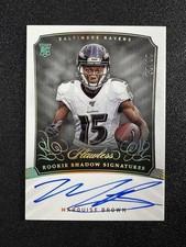 Marquise Brown 2019 Flawless Rookie Shadow Signatures Rc On Card Auto 18/25 SSP