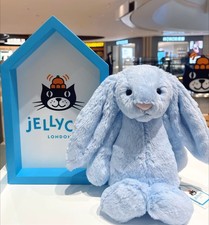 NWT Jellycat Bashful Blue Bunny Plush Toys Cute Bashful Bunny Dolls Hot Gifts UK