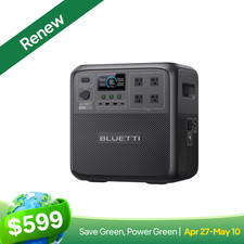 BLUETTI AC180T 1800W 1433Wh Power Station Swappable Battery Design for Trip