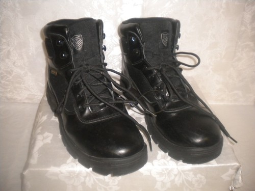 MENS SZ 11.5 BLACK SKECHERS TACTICAL HYDRO GUARD WORK BOOTS SHOES BIN05