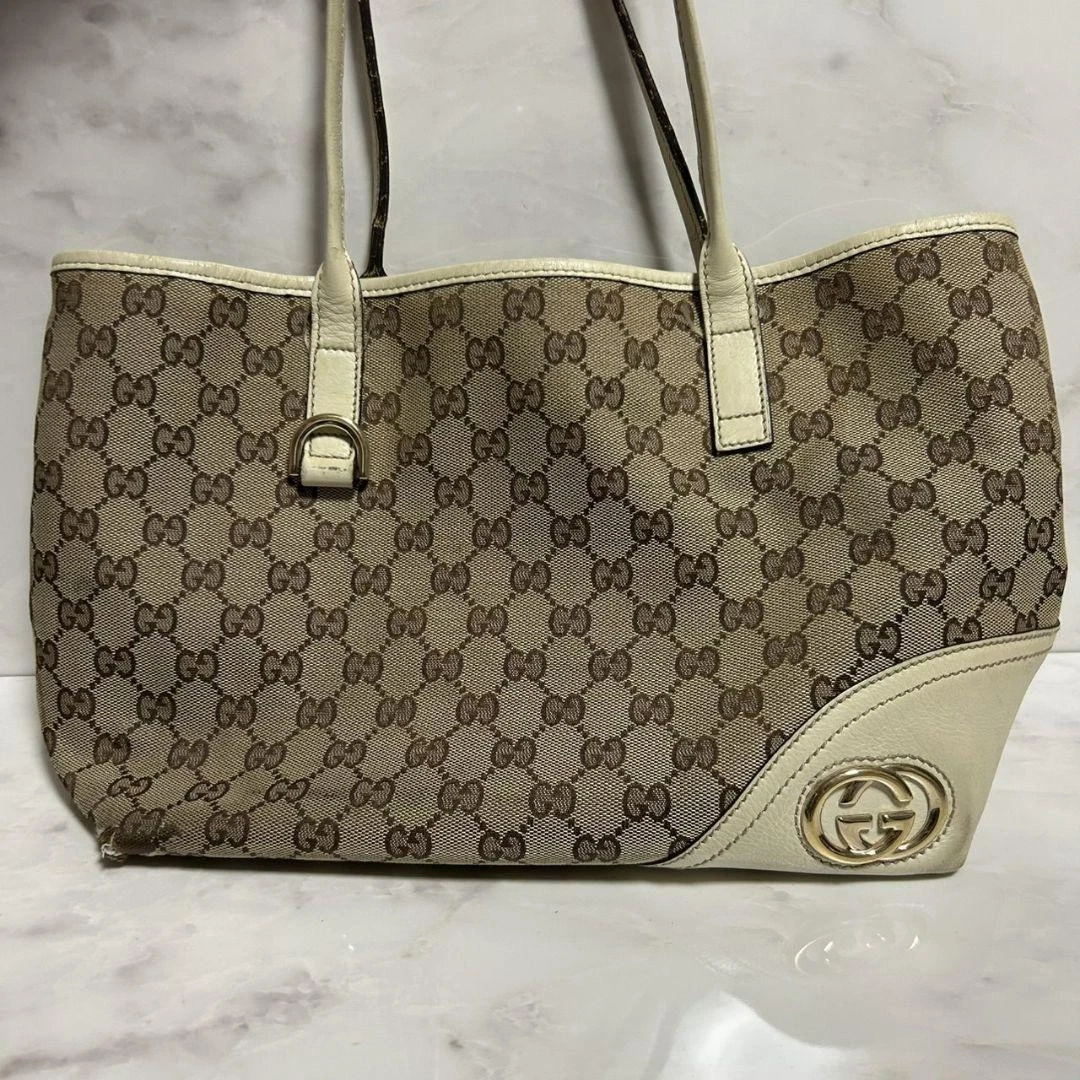 Sac à bandoulière Gucci beige motif Gg toile créateur sac à main luxe
