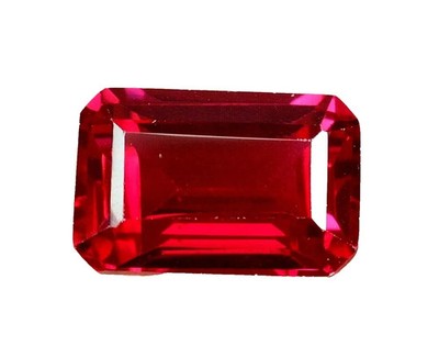 10 Ct+ Natural Burma Blood Red Ruby Emerald Cut Certified Loose Gemstone A++
