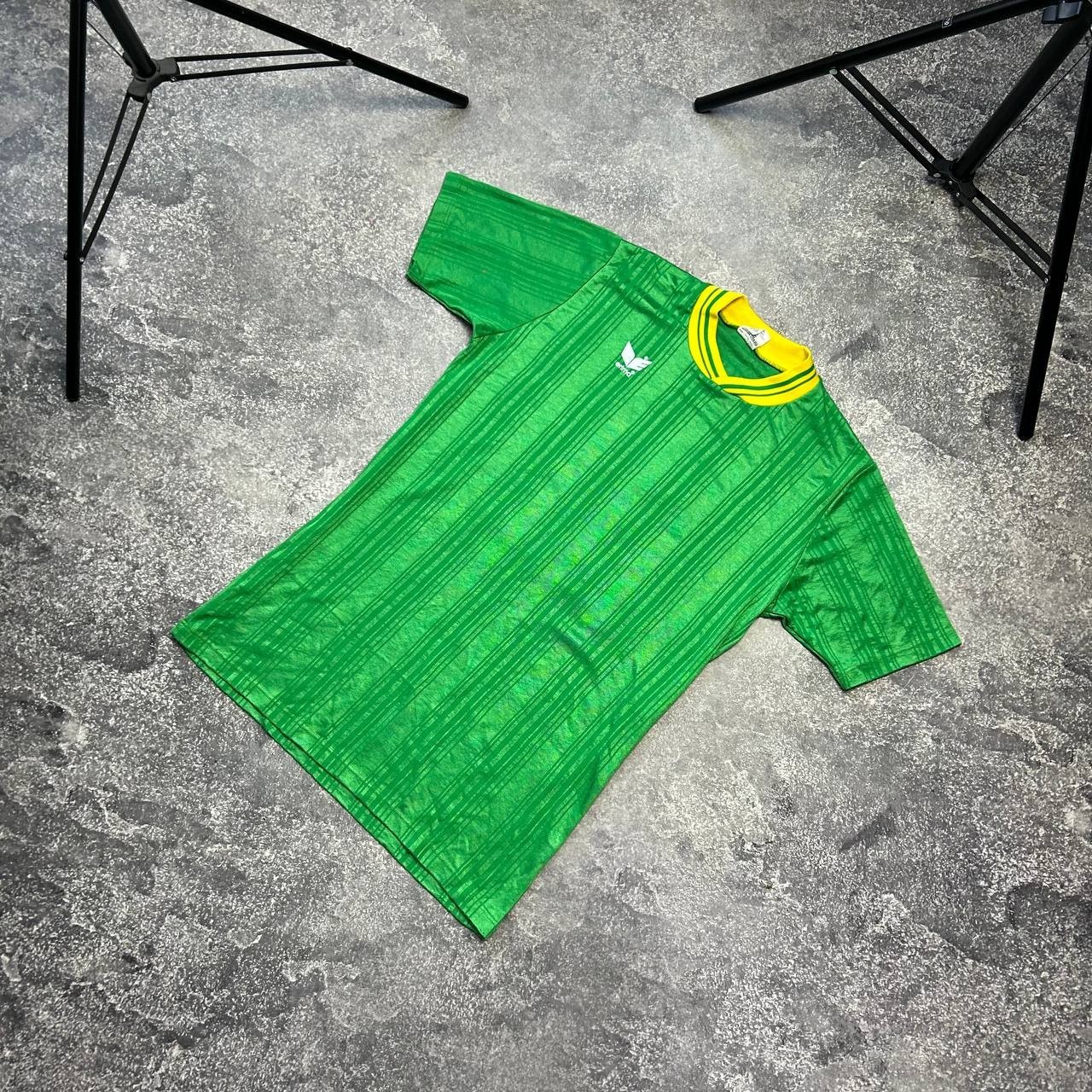 Vintage Erima 90s West Germany green 21 S.Winkler player soccer jersey