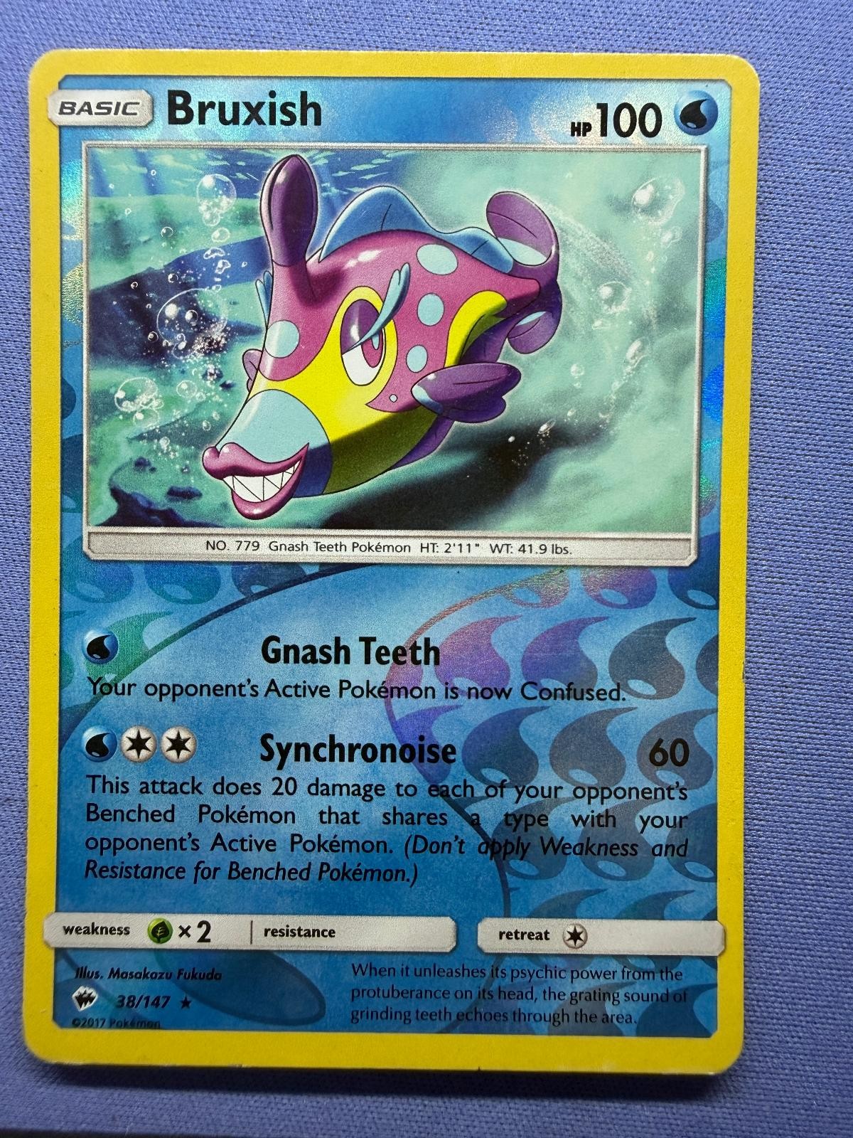 Bruxish 38/147 Reverse Holo - Pokemon Burning Shadows