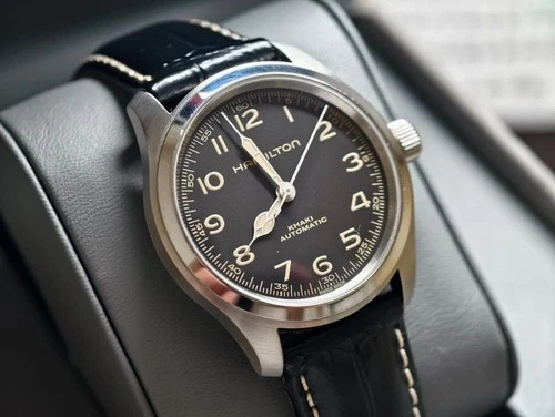 Hamilton Khaki Field Murph 38mm H-10 Automatic Black Leather Interstellar