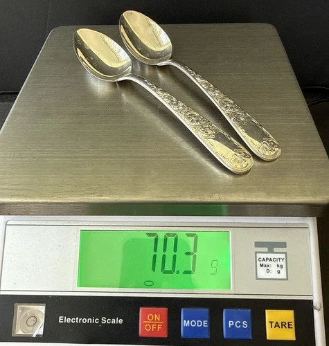 2 S. Kirk & Son Sterling Silver spoons Old Maryland 70g 6”