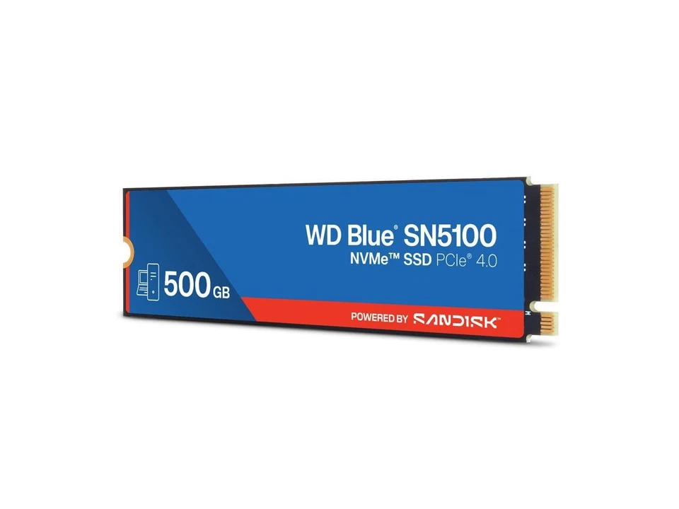WD Blue SN5100 500GB NVMe SSD, PCIe Gen 4.0, up to 6,600 MB/s read speeds - Image 2 of 4