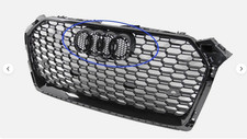 Soporte Soporte Equipado Audi con Emblema Anillo Logo Insignia Parrilla Panal GRATIS