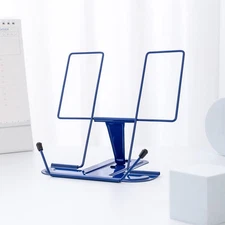 MSDADA Metal Book Stand for Desk, Adjustable Reading Rest Book