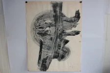 Original gouache drawing by André TOURTET, Ammonite, 1963 (53242)