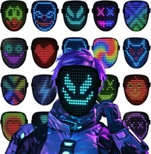 1 Pack LED Mask with Gesture Sensor, Illuminated Mask for Kids/Men/Women new
