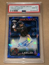 Jordan Lawlar 2024 Topps Chrome Update S/E Auto Blue /299 PSA 10!