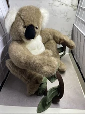 Folkmanis Folktails Koala Plush Hand Puppet W Eucalyptus Branch Theater New