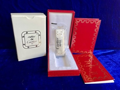 Cartier Lighter Vintage Santos Palladium 18k Gold Screw New Sealed Old Stock