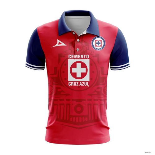 Terza Polo Uomo Personalizzata LIGA MX Cruz Azul 2024-2025 - Foto 1 di 5