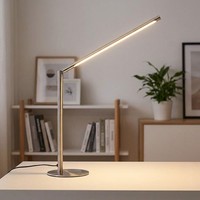 Tischleuchte Tischlampe Wohnzimmerleuchte Dimmer Verstellbar Silber Led H 40 Cm
