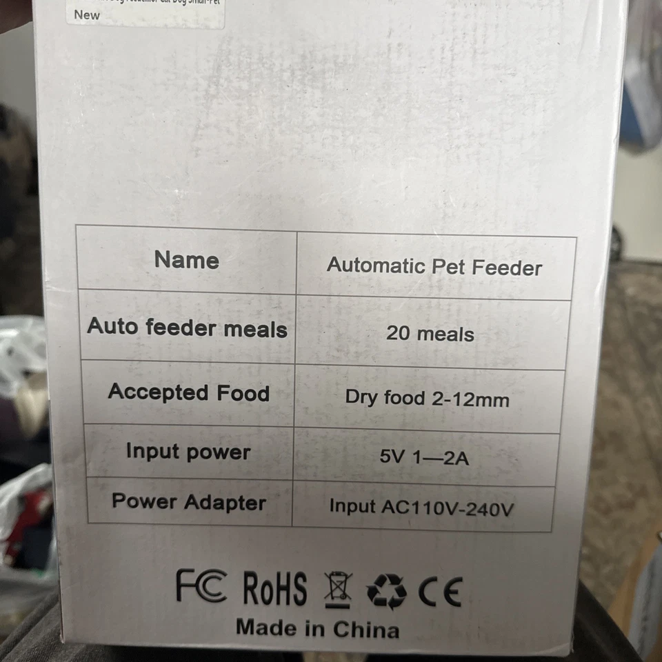 Alimentador automático para mascotas Yakry |Dispensador de comida para gatos y perros | Caja abierta nueva Foto 2 de 3