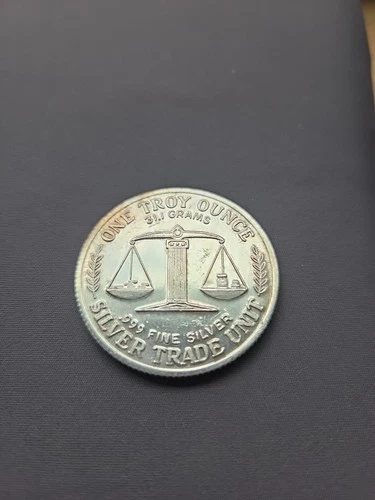 Vintage .999 Fine Silver Trade Unit, Morgan Obverse 1 Troy Oz