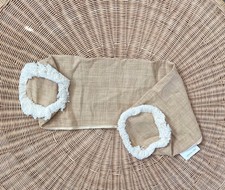 NEW Serena Lily Bowden Bolster Pillow Cover 7 x36 x7 -Wheat Brown