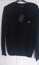 PRADA MENS BLACK KNIT SWEATER SIZE L NEW WITH TAGS