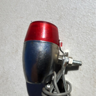Silver/Red Bicycle Dynamo Rear Vintage Antique Original Chopper