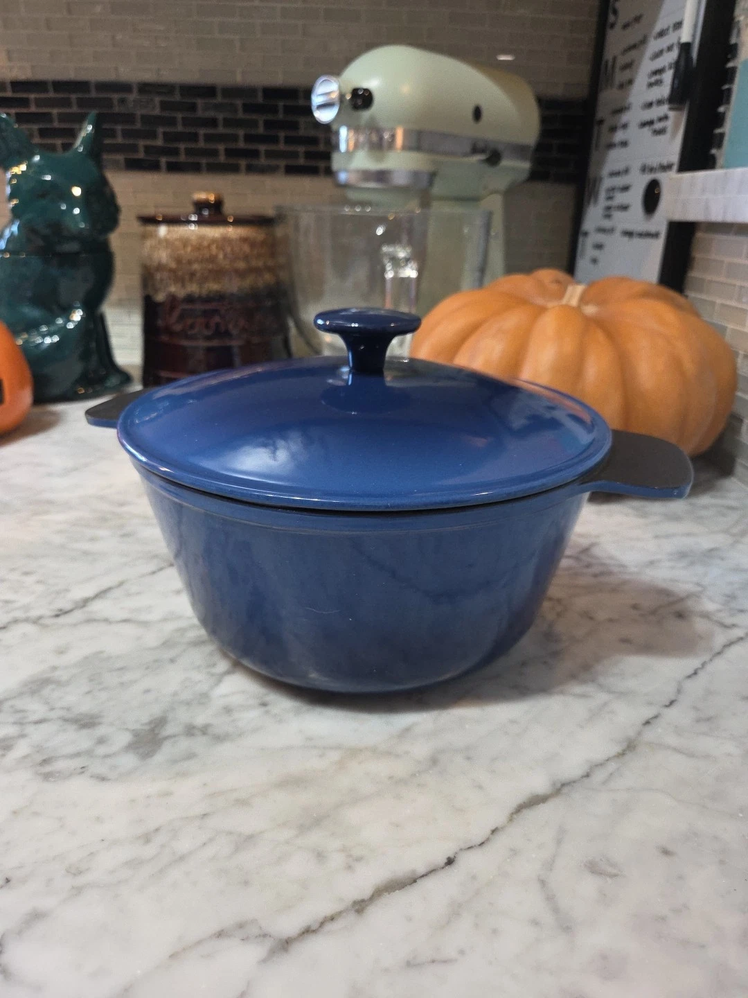 Ikea Senior 5qt Dutch Oven Cast Iron Enamel Blue