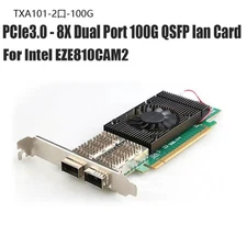 Intel EZE810CAM2 PCIe3.0-X8 Dual Port 100GbE Ethernet Network QSFP Card Adapter