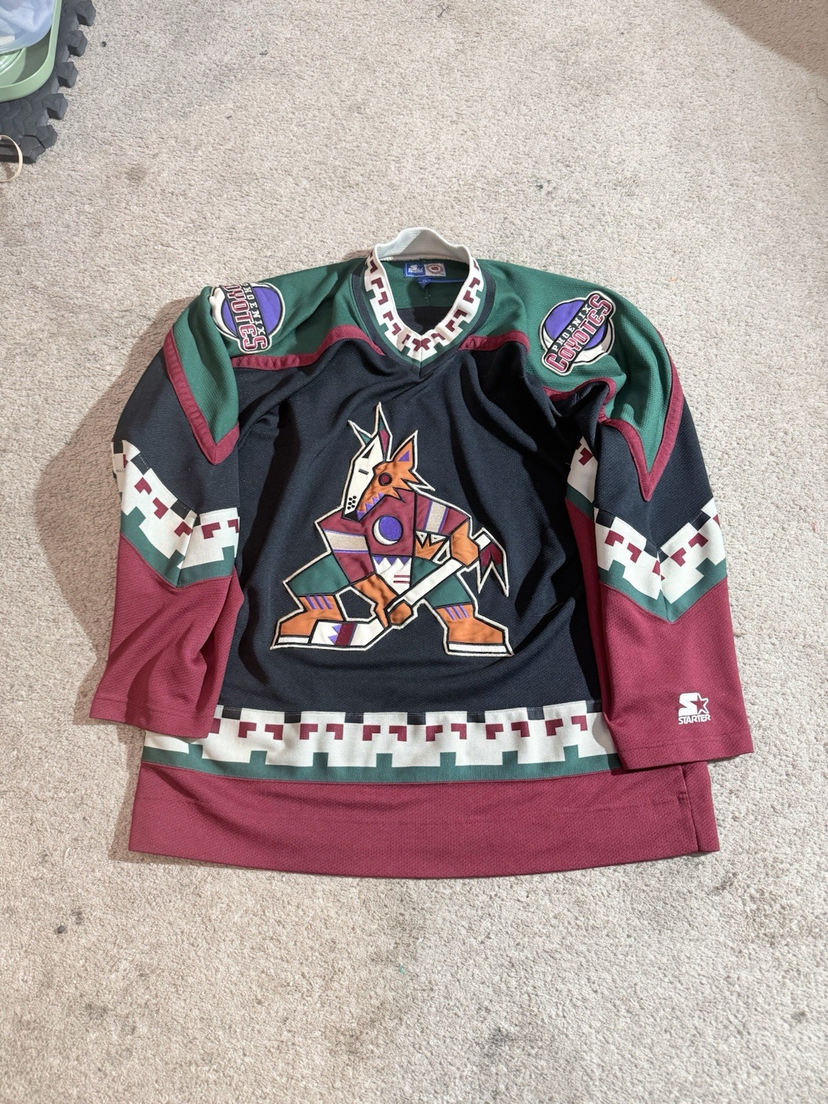 Authentic Vintage Starter Arizona Coyotes 90’s Multi Colored Hockey Jersey XL