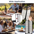 WeChef 10 Pack 4.25"x14" Leather Restaurant Menu Covers 2 View Wine List Bar — photo 4