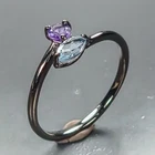 Fine Art ring Natural Blue Topaz Ring 925 Sterling Silver Size 7 /R472947