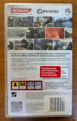 Metal Gear Solid Peace Walker - Sony PSP - PAL - Complete - Mint Condition - Picture 2 of 4