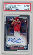 2024 Bowman Chrome Rookie Autograph #CRA-NS Nolan Schanuel PSA 10
