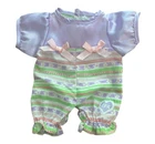 VTG Cabbage Patch Doll Outfit for 13" Doll CPK Purple Pink Green Bows One Piece