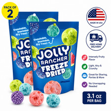 JOLLY RANCHER Freeze Dried Original Fruit Flavored Candy, 3.1 oz Pack of 2