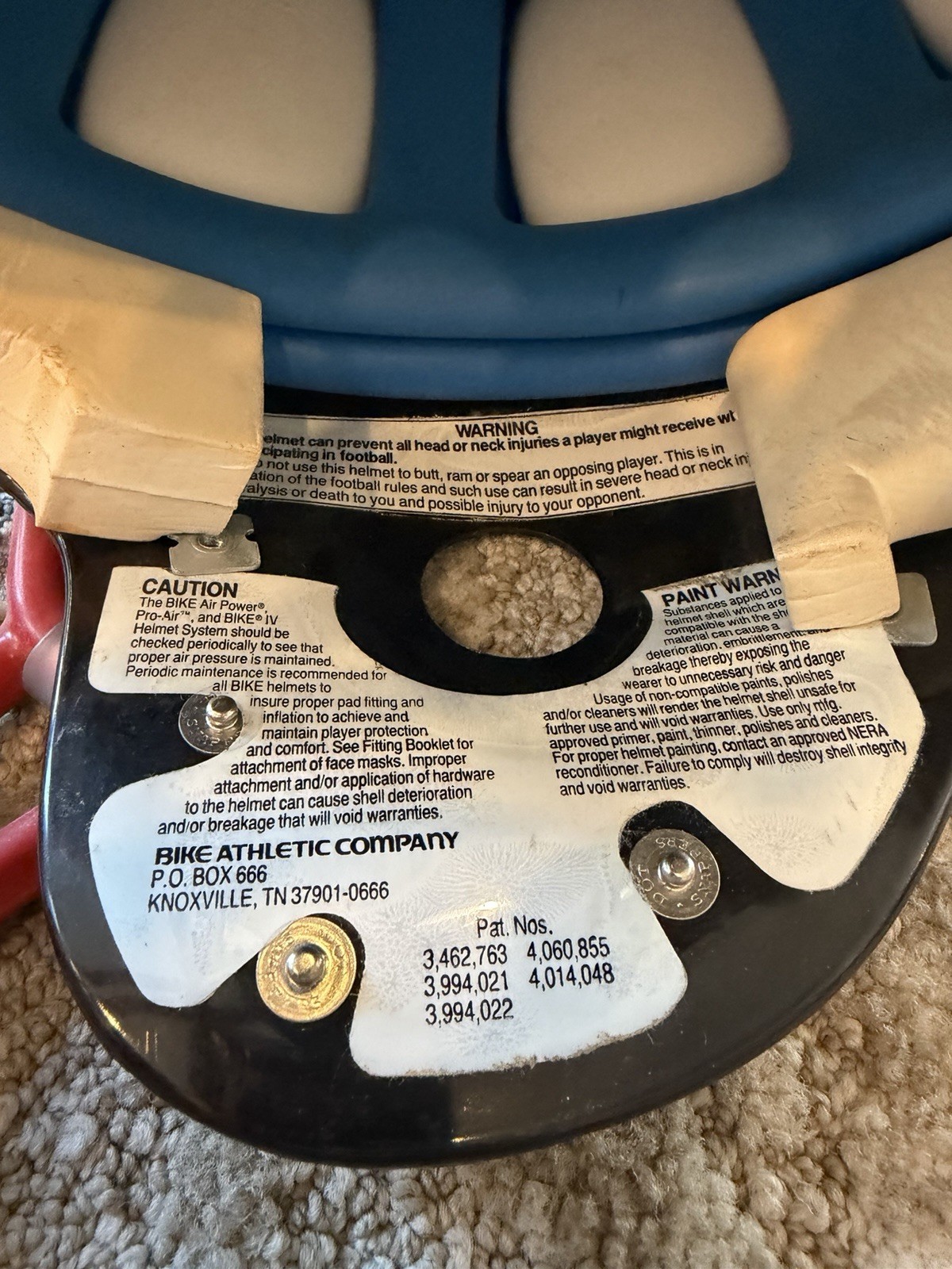 Louisville Cardinals BIKE AiR Power 1983 Vintage Game Used NCAA Football Helmet