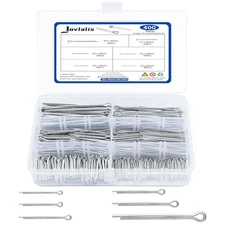 Cotter Pin Assortment, 400 PCS Hairpin Cotter Pins, Split Pin Fastener Clips, St