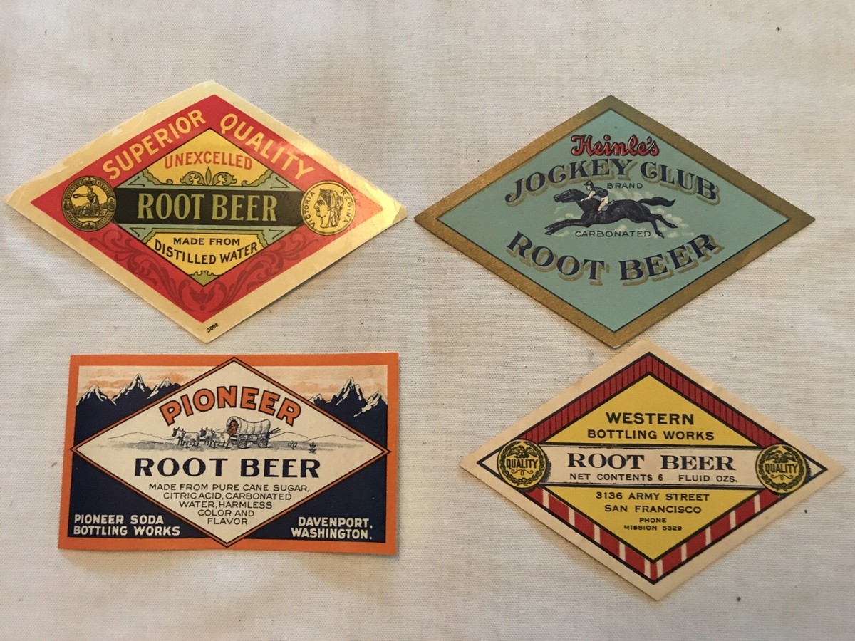 【絶版・稀少】gap PRESS 1995-1996 A&W VOL.4 4 Different Unused Vintage Root Beer Soda Bottle Labels | eBay