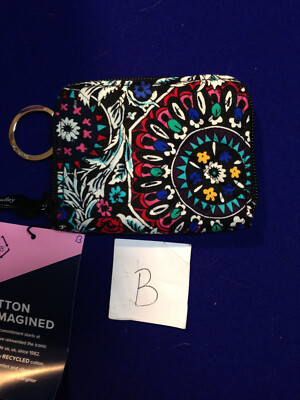 Vera Bradley STAINED GLASS MEDALLION RFID Petite Zip Around Wallet PICK A OR B