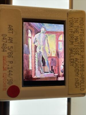 Max Weber  Apollo In Matisse Academy   Jewish American Cubist 35mm Art Slide