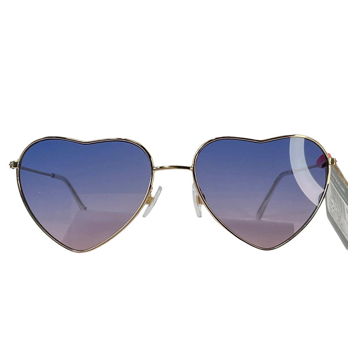 Foster Grant Max Block Womens Sunglasses Gold Heart Frame Purple