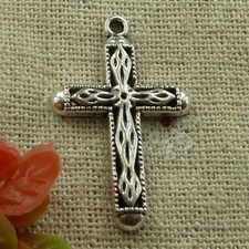 Free Ship 100 pcs tibetan silver cross charms pendant 31X20mm L-2597