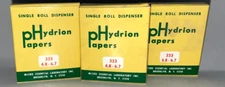 MICRO ESSENTIAL LAB HYDRION SINGLE ROLL DISPENSER TEST PAPER 4.8-6.7 *LOT OF 3*