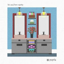 His And Hers Vanity Needlepoint Kit or Canvas