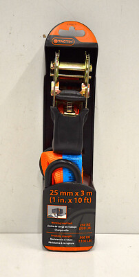 TACTIX 1pc 250kg 3Mx25mm Ratchet Tie-Down S-Hook 376021