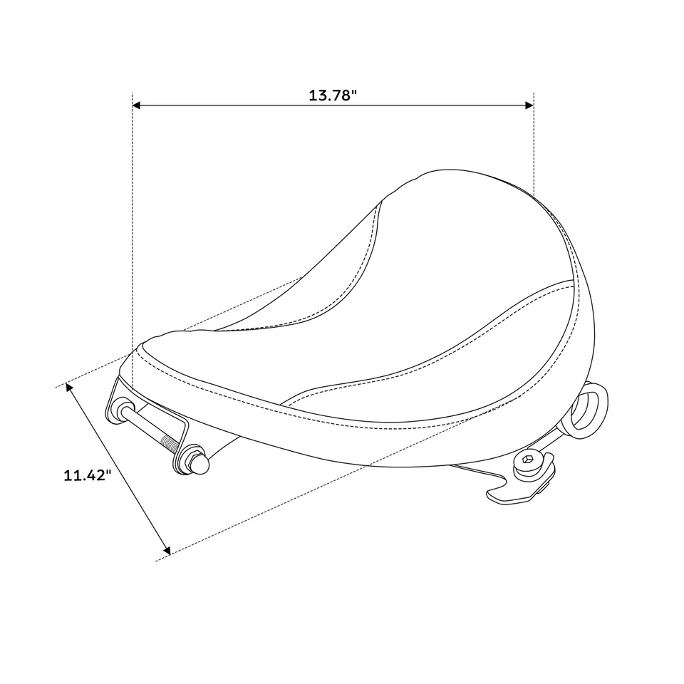 Rider Driver Solo Seat Fit For Harley Sportster XL883 XL1200 2004-2006 2010-2022 - Image 2 of 4